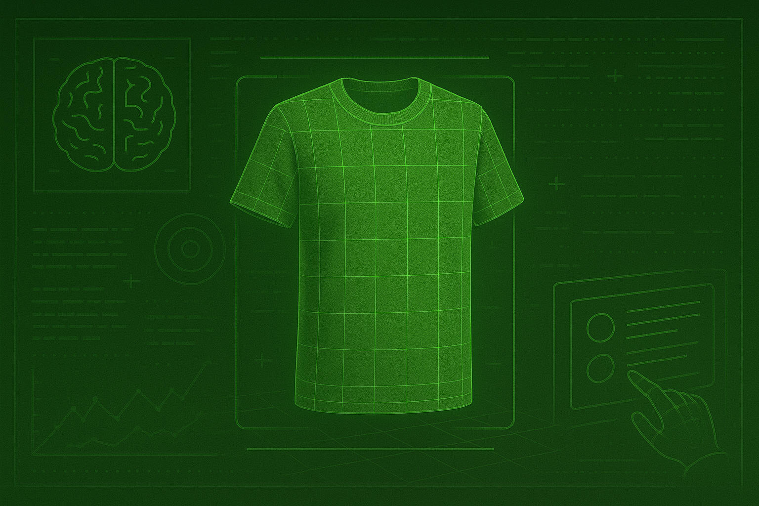 AI analysis of clothing with digital overlay